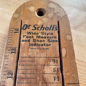 Antique 1930s Dr. Scholl’s Wood Foot Measurer - Shoe Size Indicator